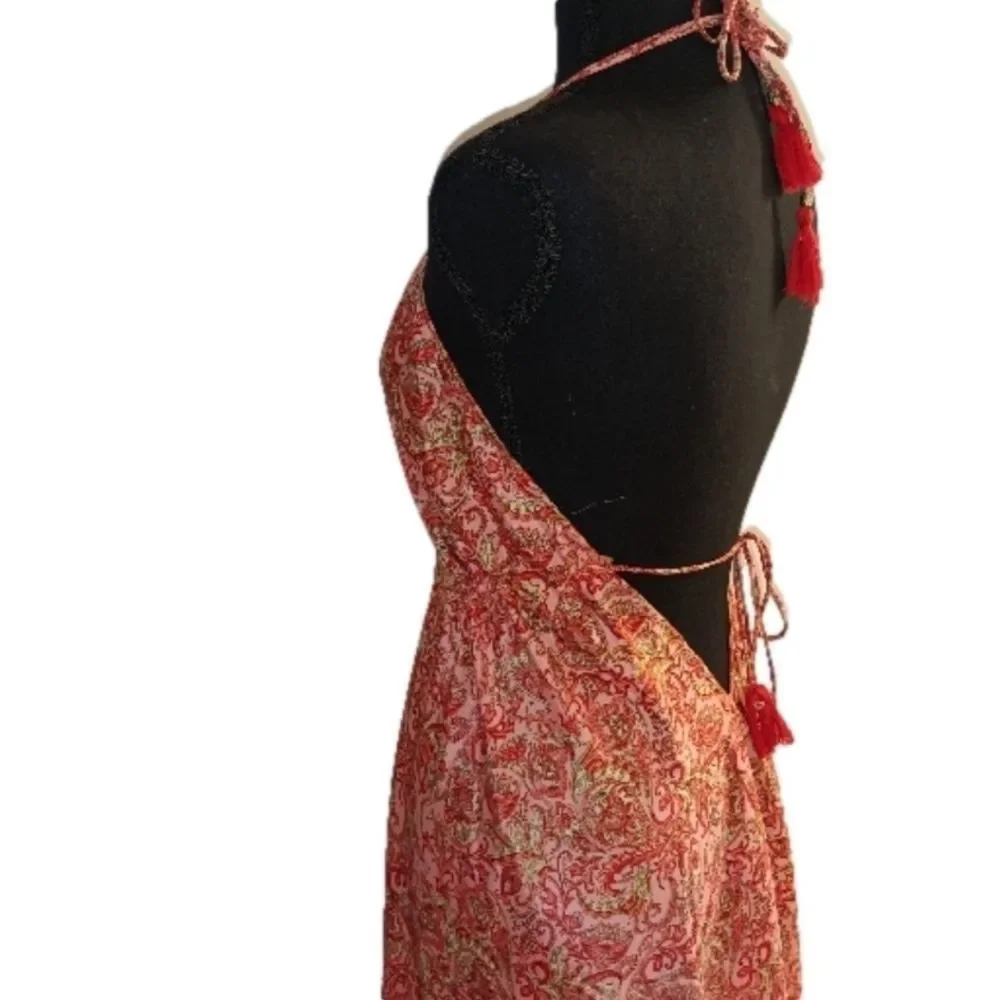 Paisley Silk Halter Dress - Picture 6 of 10